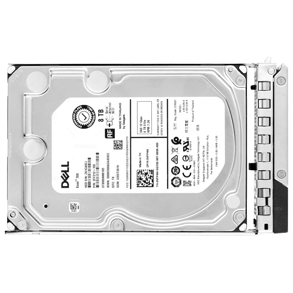 VFP4M G14  DELL HDD 8TB 7.2K SAS 12G 3.5" LFF FOR DELL POWEREDGE G14 G15